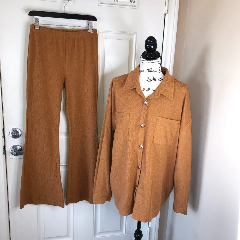 NWOT 12th Tribe x The Salty Blonde Women's Shirt/Flare Pants Set